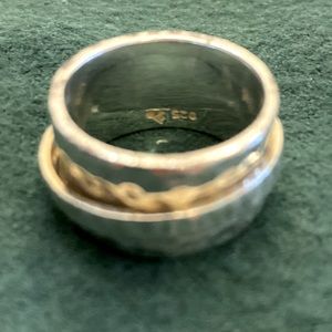 Silpada silver spinner ring sz 6